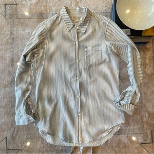 Nili Lotan Striped Button Down Shirt - Black and White